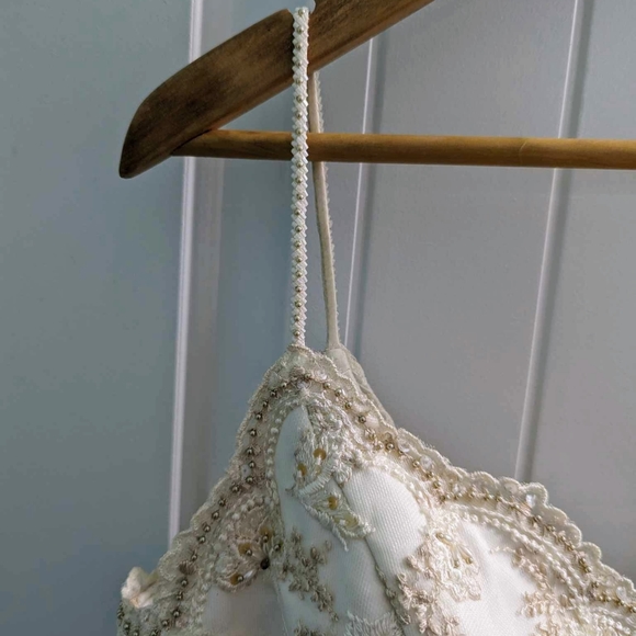 NWT Elegant Oleg Cassini ivory spaghetti strap size 16 wedding gown - Picture 14 of 16